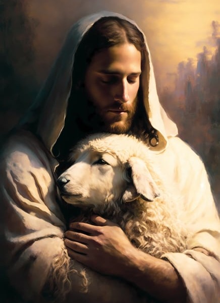 Jesus and lamb